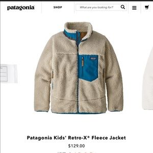 Boys XL Retro X Jacket Blue & Orange